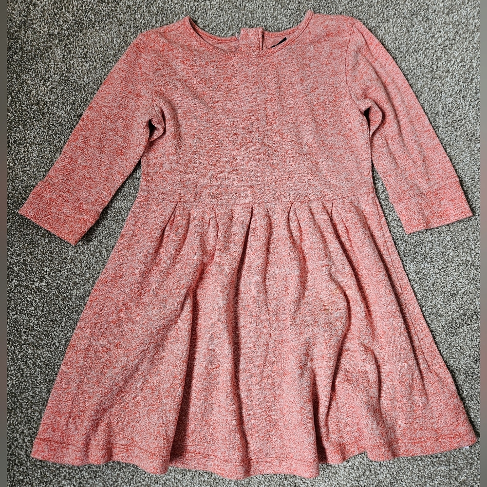 $5 In A Bundle! Gap Small 6/7 Knit Dress Coral/Orange And White - Picture 3 of 16